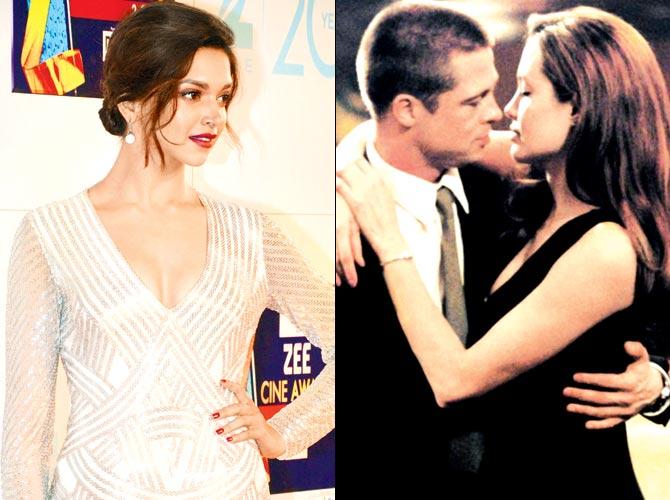 Deepika Padukone and Brad Pitt and Angelina Jolie in Mr & Mrs Smith