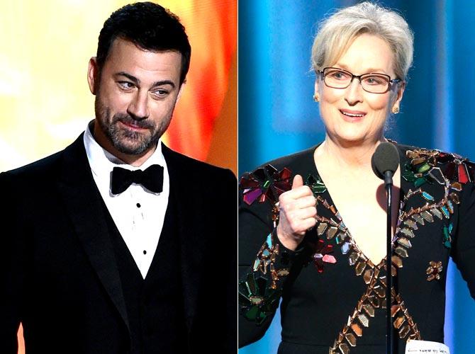 Jimmy Kimmel and Meryl Streep