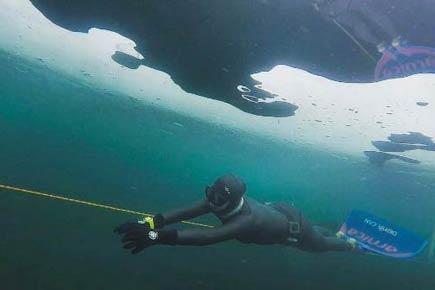 Turkish female free diver Derya Can breaks Guinness world record