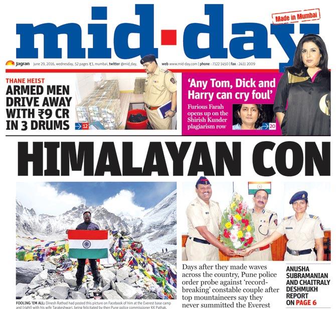 mid-day broke the story of the Himalayan con on June 29, 2016