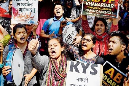 Shaken, not stirred: 'Not afraid of ABVP', state DU's students