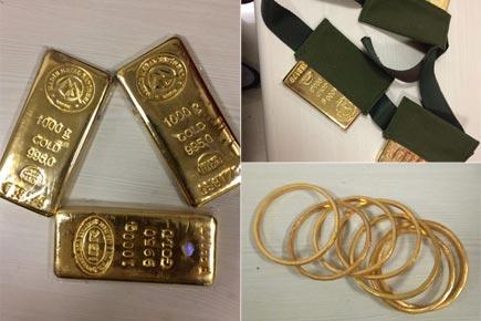Four, including two foreigners, held trying to smuggle in gold worth Rs 1.58crore at airport