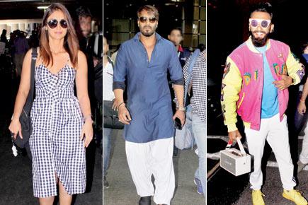 Spotted: Ileana D'Cruz, Ajay Devgn, Ranveer Singh at Mumbai airport