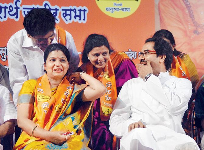 File picture of Uddhav Thackeray campaigning for former mayor Milind Vaidya