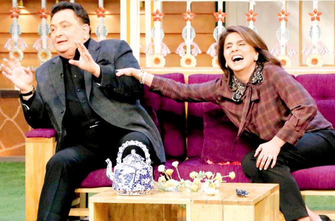 Rishi Kapoor with wife Neetu