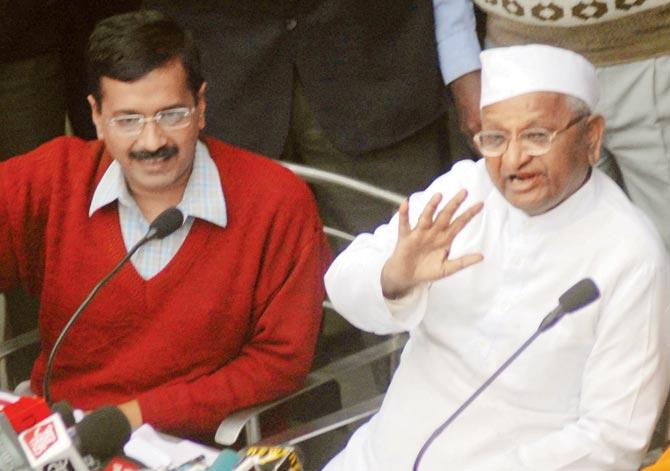 Arvind Kejriwal and Anna Hazare