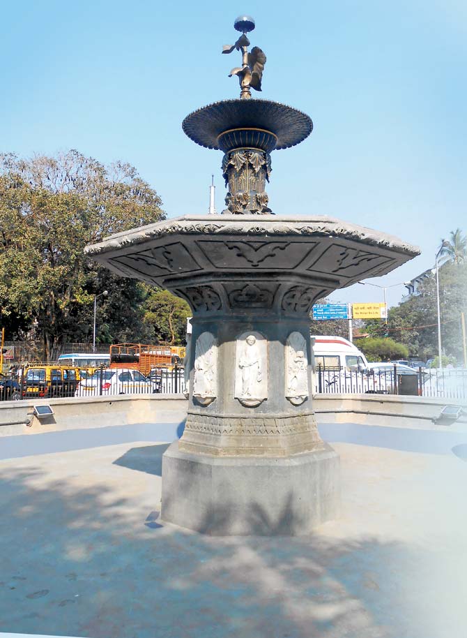 The restored fountain