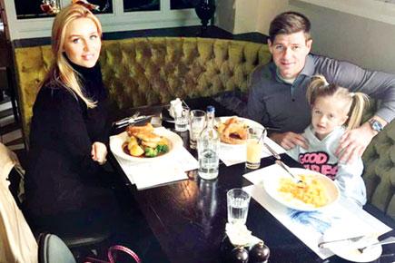 Steven Gerrard's dinner time with wife Alex Curran and daughter