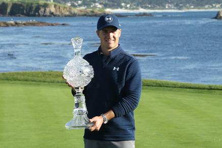 Jordan Spieth surges to six-shot lead at Pebble Beach