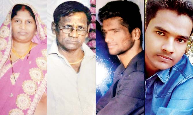 (From L) Kundan’s mother-in-law Anita, father-in-law Chhotelal and brother-in-law Sandeep were arrested along with her husband Sanuj