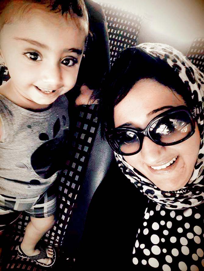 Shaima with her daughter Hour