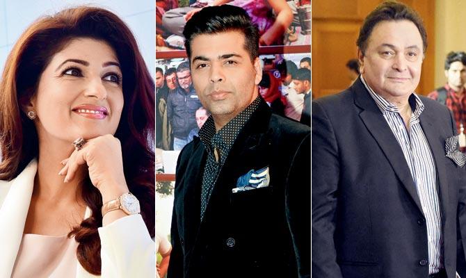 Twinkle Khanna, Karan Johar and Rishi Kapoor