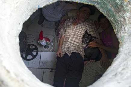 Home sewer home! This couple has been living in the gutter for 22 yrs