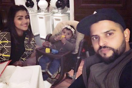 Terrific trio! Suresh Raina's lunch time with wife and daughter
