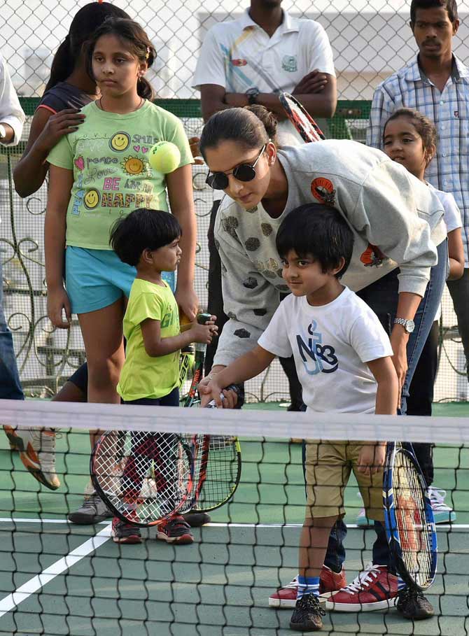 Sania Mirza at the inauguration Sania Mirza Tennis Academy at Film Nagar