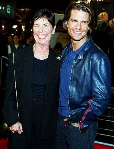 Tom Cruise with mother Mary Lee South. Pic/AFP