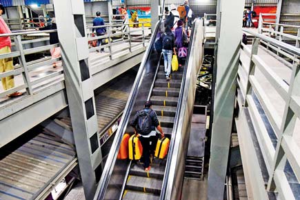 Uphill climb at Borivli station! Non-functional escalators inconvenience train passengers