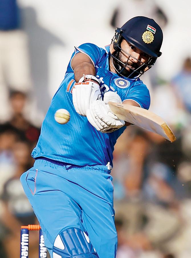 India A’s Yuvraj turns one on the leg-side against England A at Brabourne Stadium. Pic/AFP