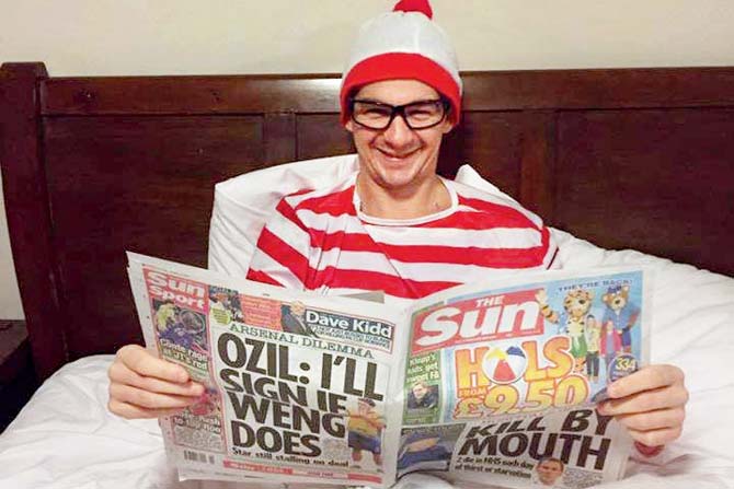 JJ McMenamin has been sharing photos of himself dressed up as Waldo on his Facebook page