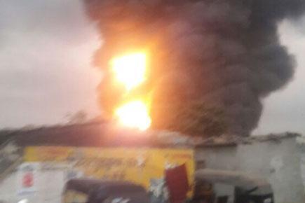 Watch video: Major fire at Mankhurd scrap yard in Mumbai