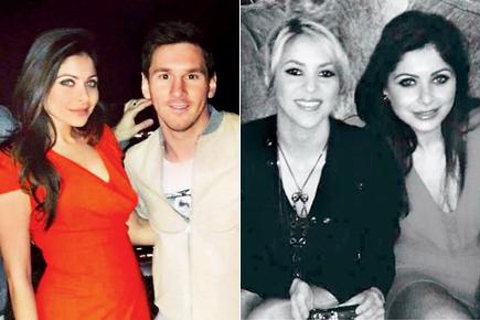 Photos: Kanika Kapoor dines with Shakira and Lionel Messi