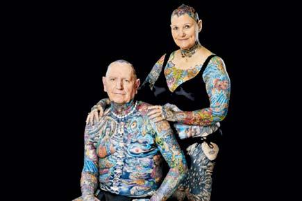 Old, inked and in love! Meet the world's most-tattooed senior citizens