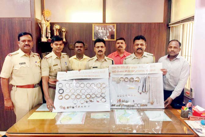 The Malabar Hill police with the recovered jewellery
