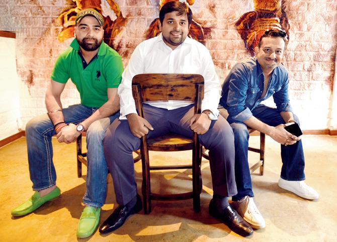 (From left) Owners Atul Chopra, Pratik Parekh and Prashant Chadha. Pic/Ashish Rane