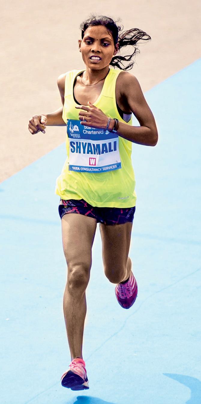 Shyamali Singh, dedicating her victory to her husband Santosh
