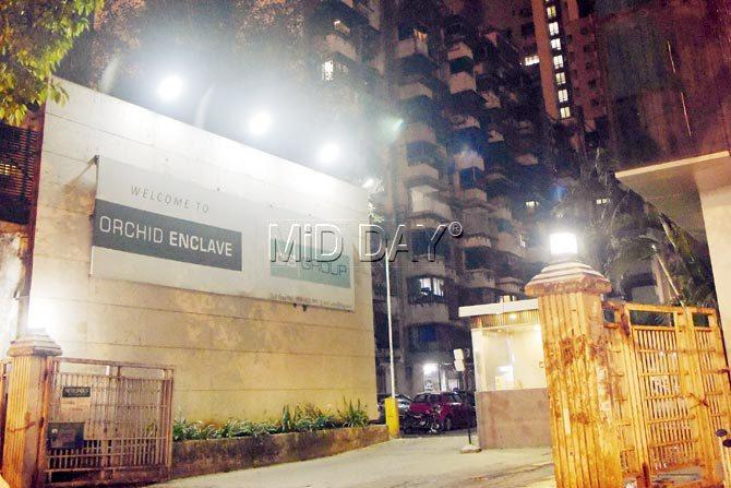 Orchid Enclave on Belasis Road, where the incident took place on Sunday evening. Pic/Pradeep Dhiwar
