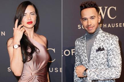 F1 star Lewis Hamilton parties with Victoria Secret model Adriana Lima