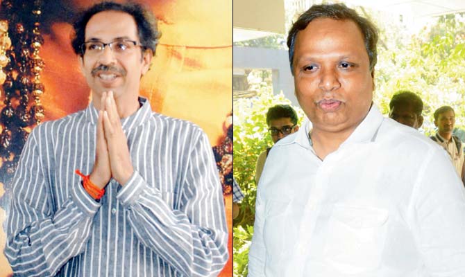 Uddhav promises to also provide free healthcare scheme to be named after Balasaheb. (Right) Ashish Shelar