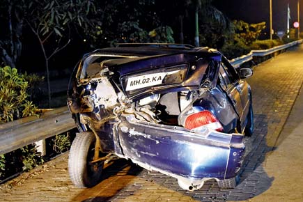 Mumbai teen out on first drive in his first car crashes it at Bandra