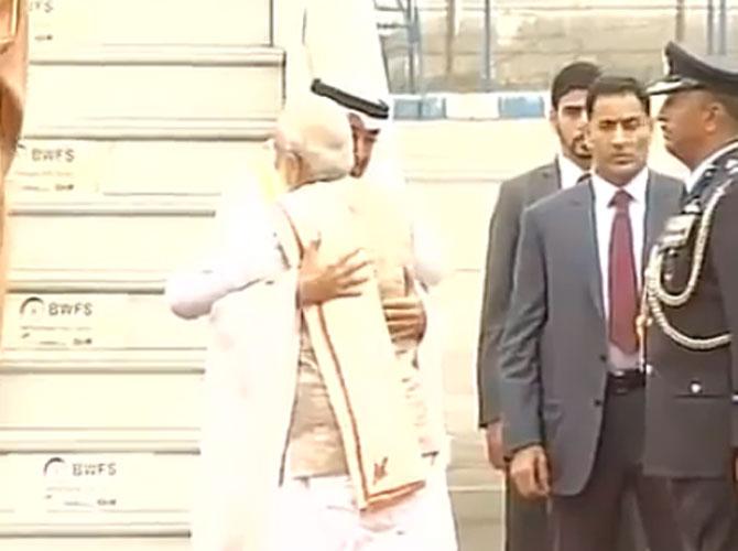 Watch video: PM Narendra Modi receives the Crown Prince of Abu Dhabi