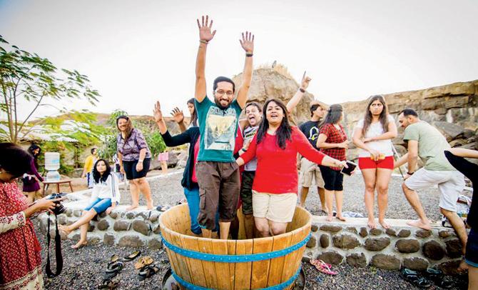 Grape stomping activity