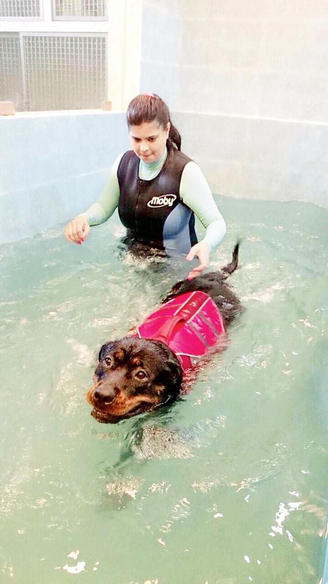 Hydrotherapy session