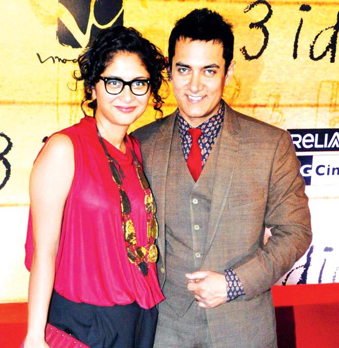 Aamir Khan with wife Kiran Rao 