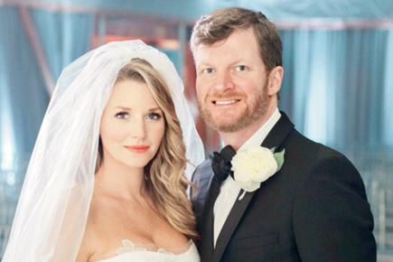 US NASCAR driver Dale Earnhardt weds girlfriend Amy Reimann