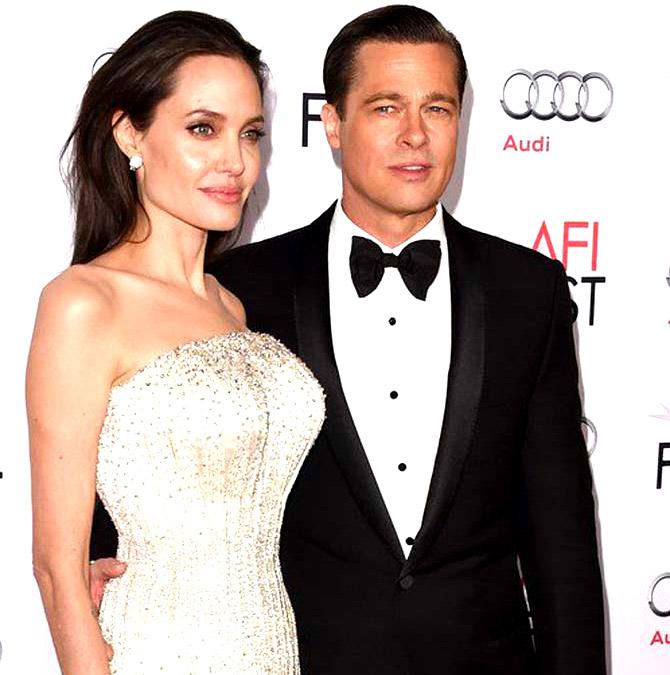 Angelina Jolie with ex-husband Brad Pitt