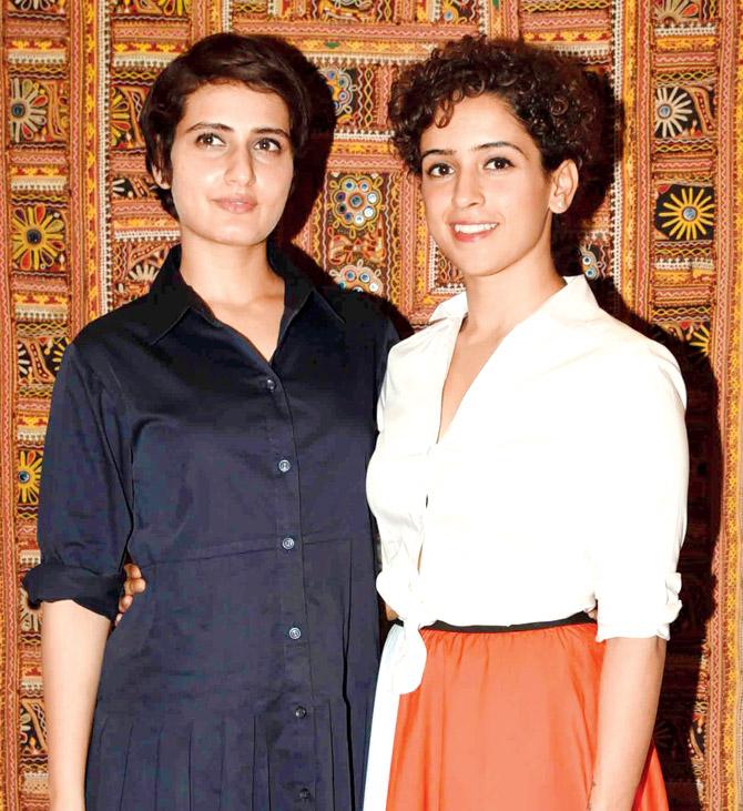 Fatima Sana Shaikh (left) and Sanya Malhotra, who star in Dangal