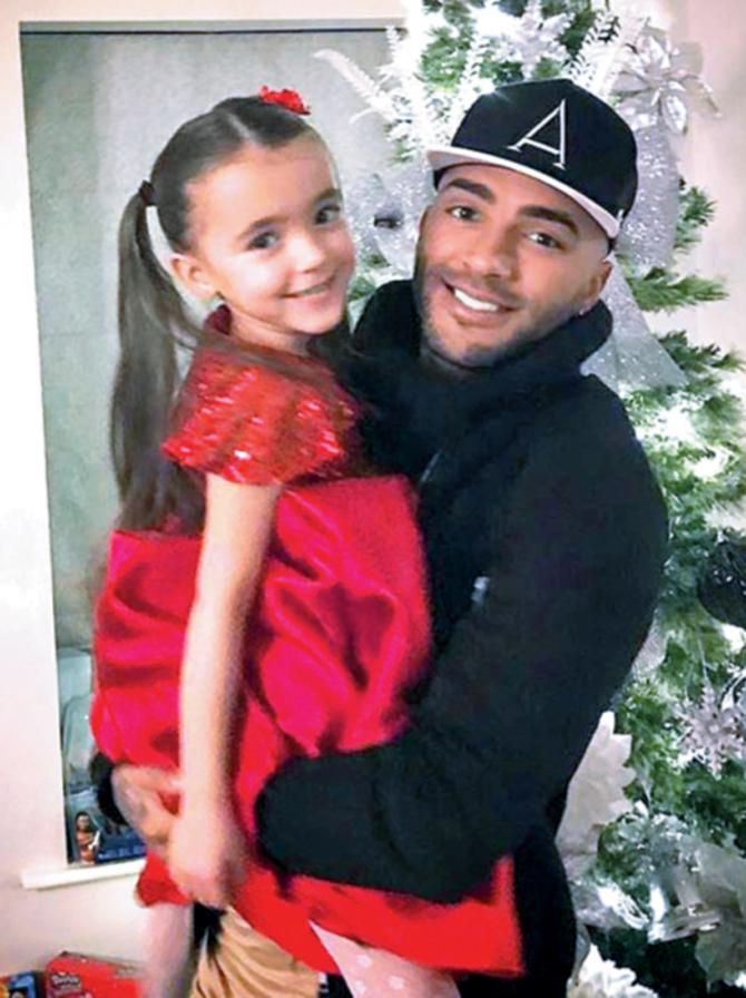 Danny Simpson with his five-year-old daughter Skye Lorena 