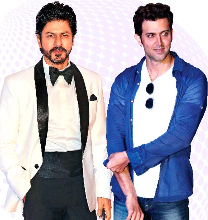 Shah Rukh Khan and Hrithik Roshan