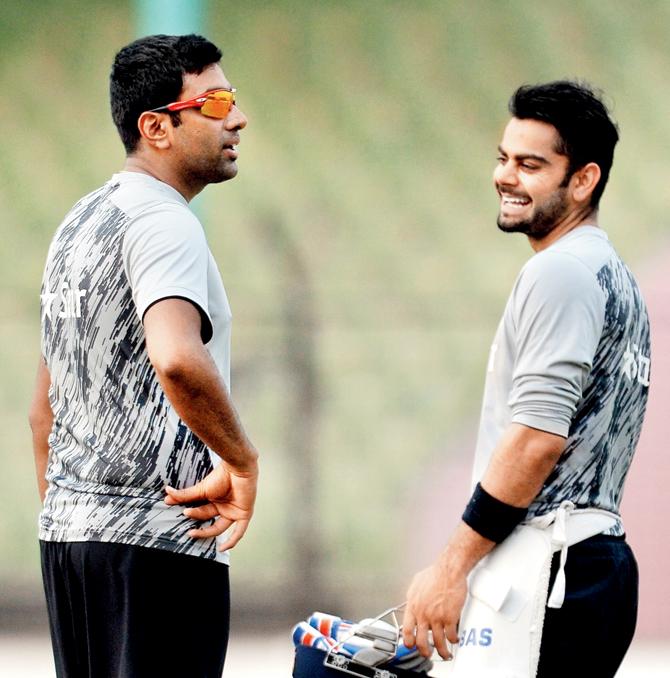 R Ashwin feels Virat Kohli is taking over as India’s limited-overs captain at the right time. Pic/AFP