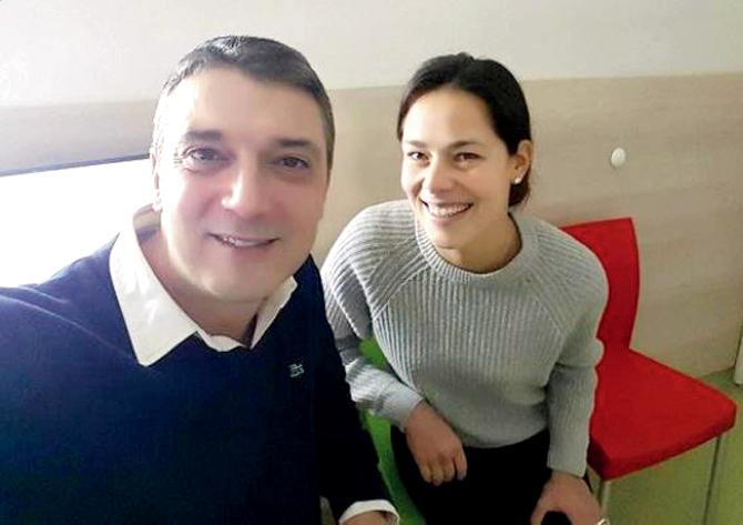 The picture Nebojsa Zecevic posted with Ana Ivanovic on Instagram