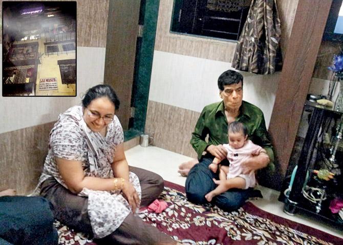 The body of Iqbal Sadiq Darvez (inset) was found at his home in Sai Manzil, Pydhonie