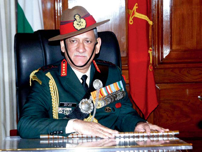 General Bipin Rawat. Pic/PTI