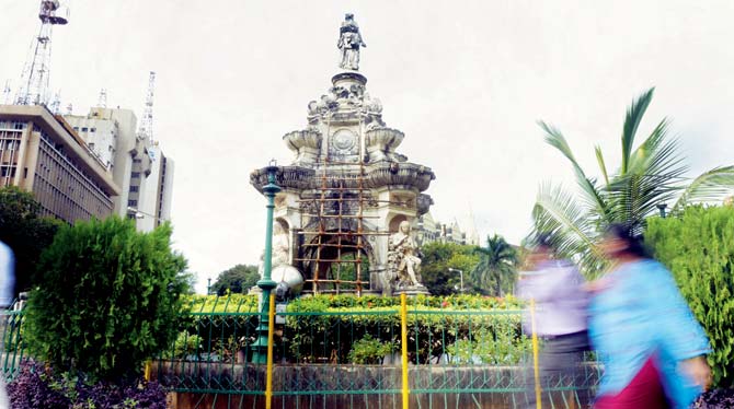 Flora Fountain undergoes restoration work