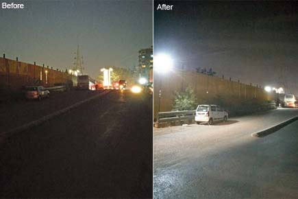 Mumbai: Corporator lights up Andheri RTO road