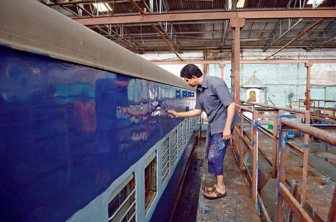 The Lower Parel workshop of the Western Railway is responsible for ensuring that all rolling stock pass muster. Representation pic