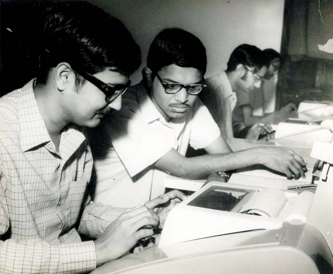 Narayan Murthy (right) in his twenties